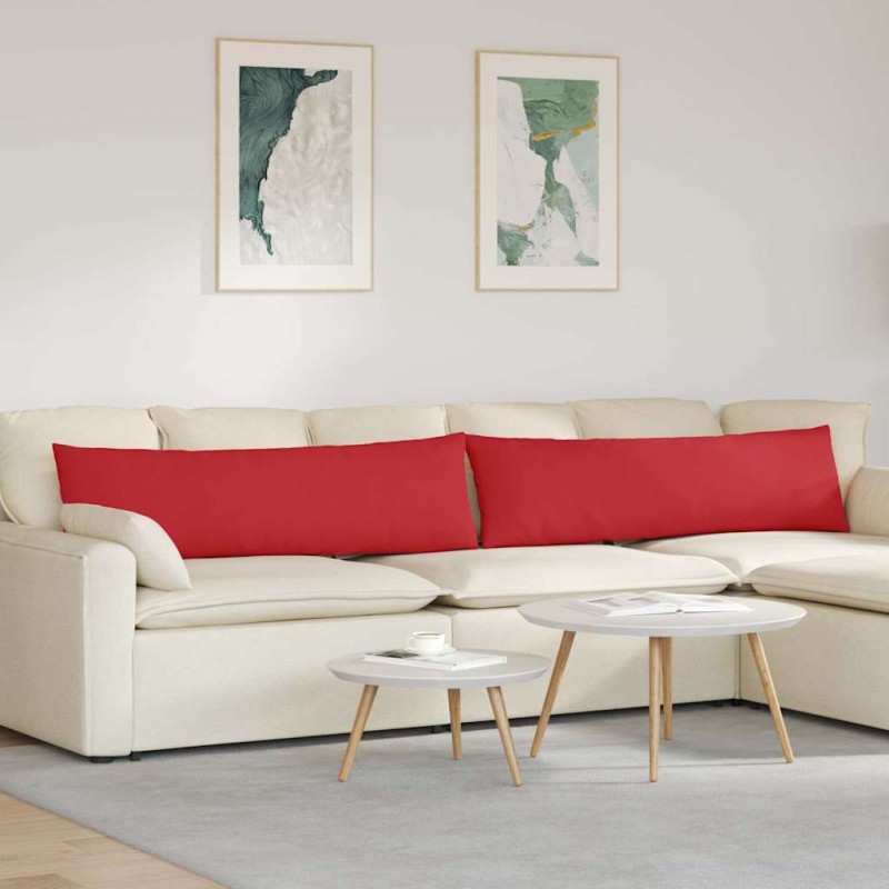 vidaXL Μαξιλάρι Καναπέ 2 τμχ. ύφασμα Κόκκινο 145 x 40 εκ.