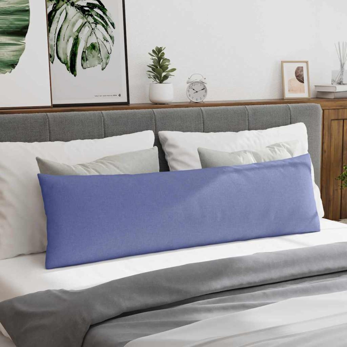 vidaXL Μαξιλάρι Καναπέ 2 τμχ. ύφασμα Μπλε τζην 145 x 40 εκ.