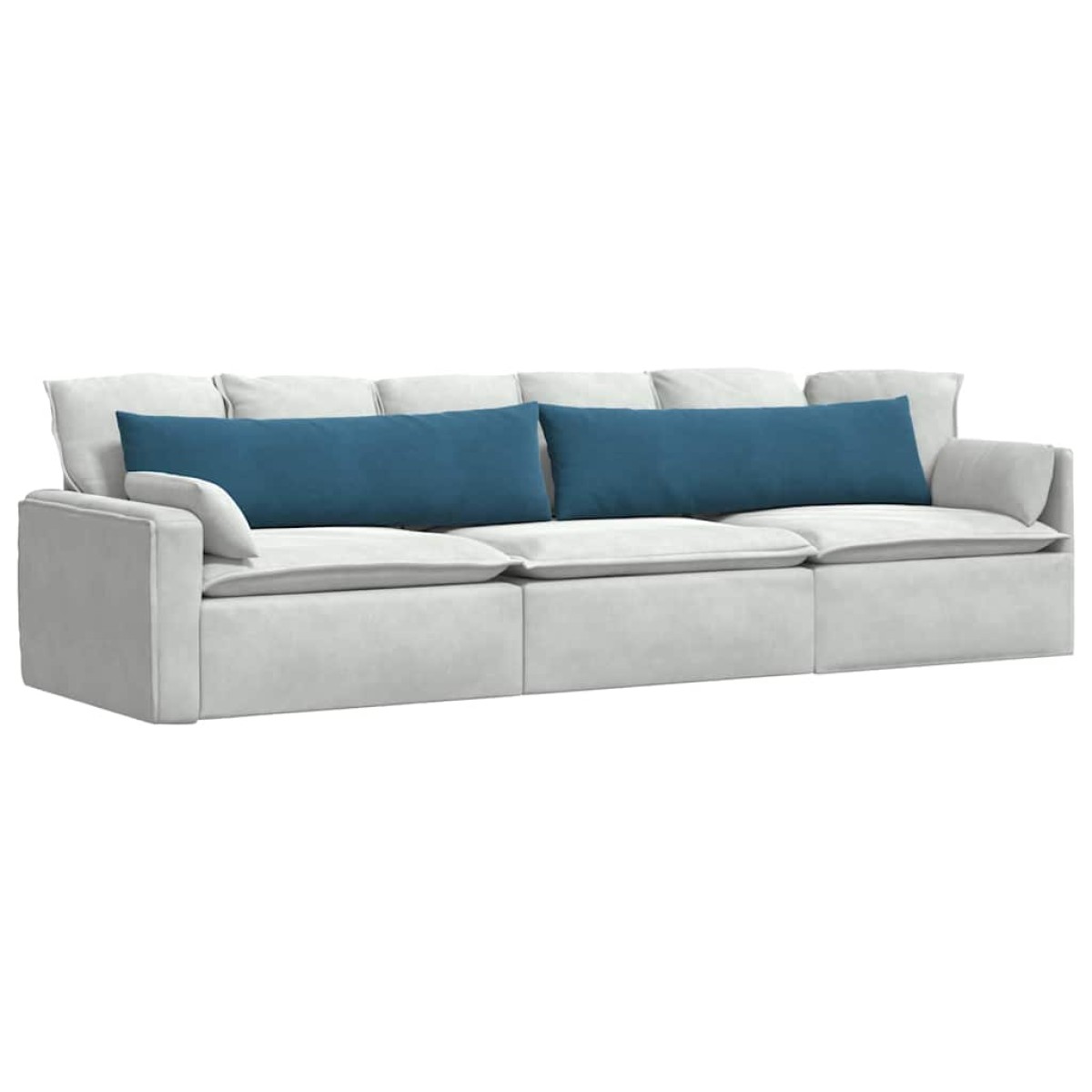 vidaXL Μαξιλάρι Καναπέ 2 pcs Μπλε 145 x 40 εκ. Υφασμάτινο Κορντουρά