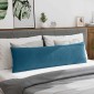 vidaXL Μαξιλάρι Καναπέ 2 pcs Μπλε 145 x 40 εκ. Υφασμάτινο Κορντουρά