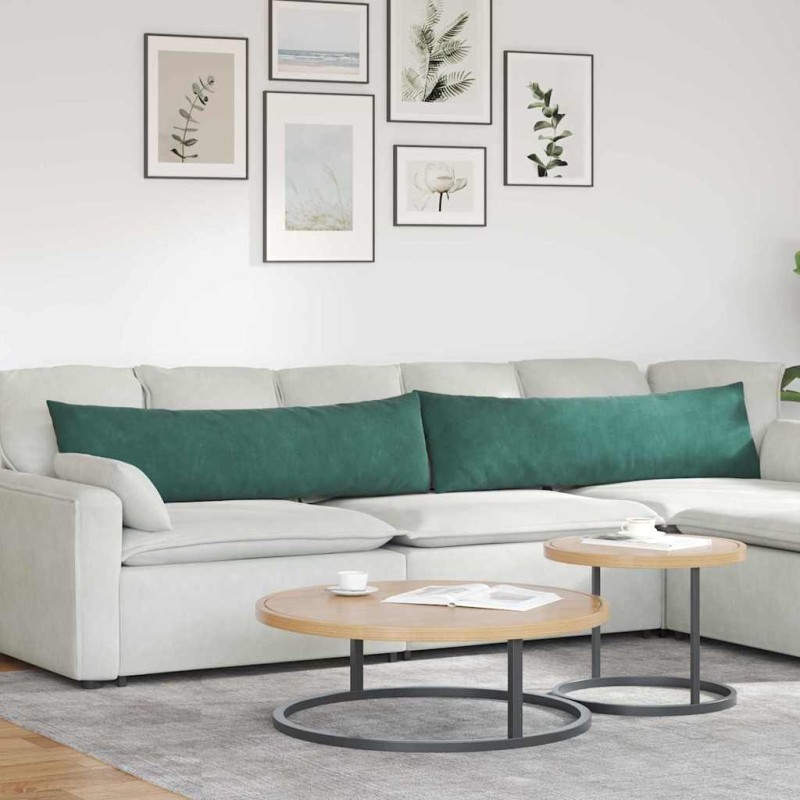 vidaXL Μαξιλάρι Καναπέ 2 pcs Σκούρο Πράσινο 145 x 40 εκ.
