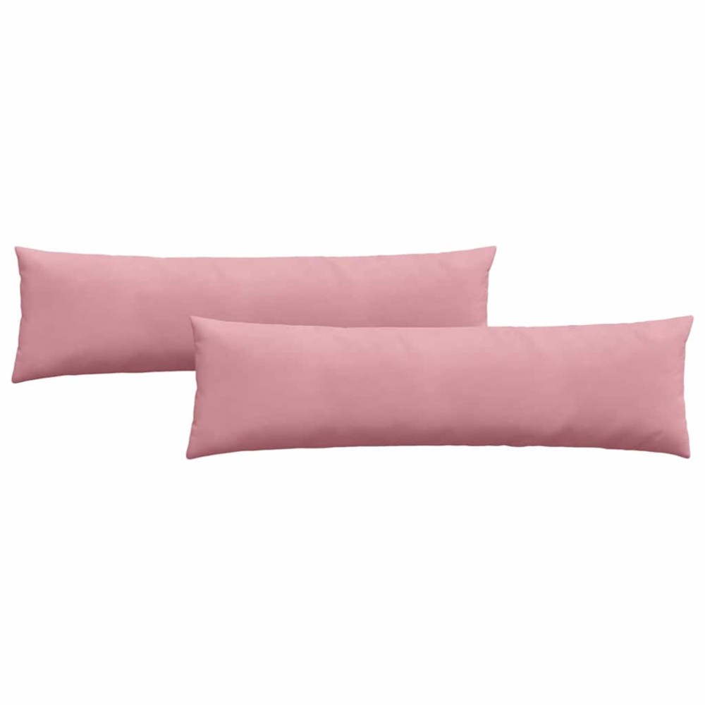 vidaXL Μαξιλάρι Καναπέ 2 pcs Ροζ 145 x 40 εκ. Υφασμάτινο Κορντουρά