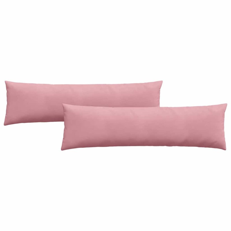 vidaXL Μαξιλάρι Καναπέ 2 pcs Ροζ 145 x 40 εκ. Υφασμάτινο Κορντουρά