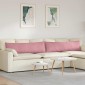 vidaXL Μαξιλάρι Καναπέ 2 pcs Ροζ 145 x 40 εκ. Υφασμάτινο Κορντουρά