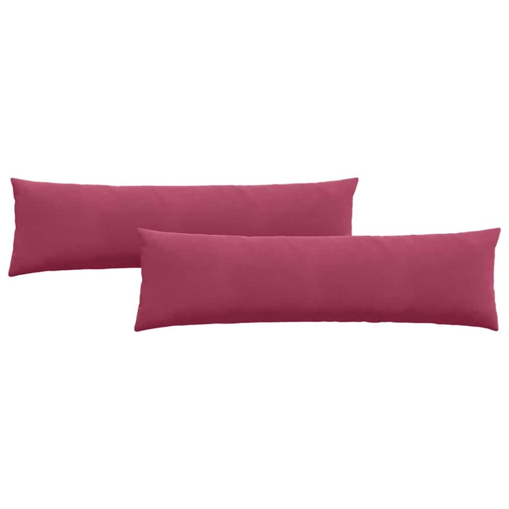 vidaXL Μαξιλάρι Καναπέ 2 pcs Κόκκινο 145 x 40 εκ. Υφασμάτινο Κορντουρά