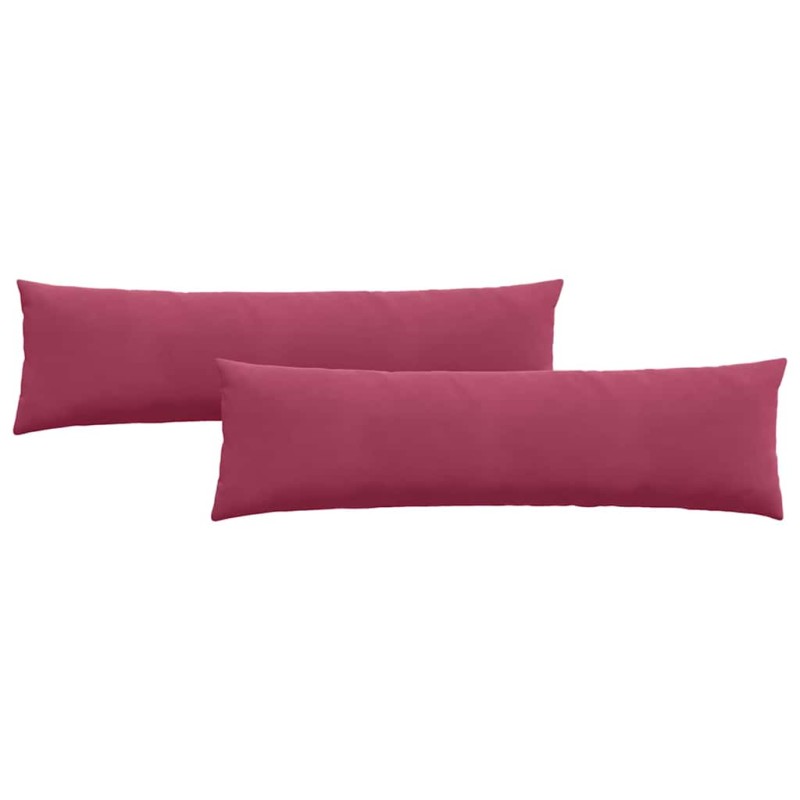 vidaXL Μαξιλάρι Καναπέ 2 pcs Κόκκινο 145 x 40 εκ. Υφασμάτινο Κορντουρά