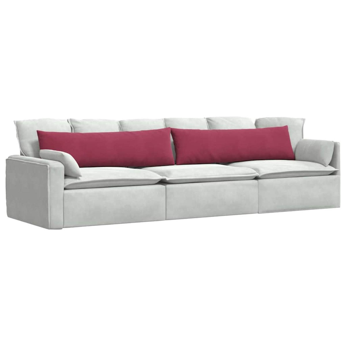 vidaXL Μαξιλάρι Καναπέ 2 pcs Κόκκινο 145 x 40 εκ. Υφασμάτινο Κορντουρά
