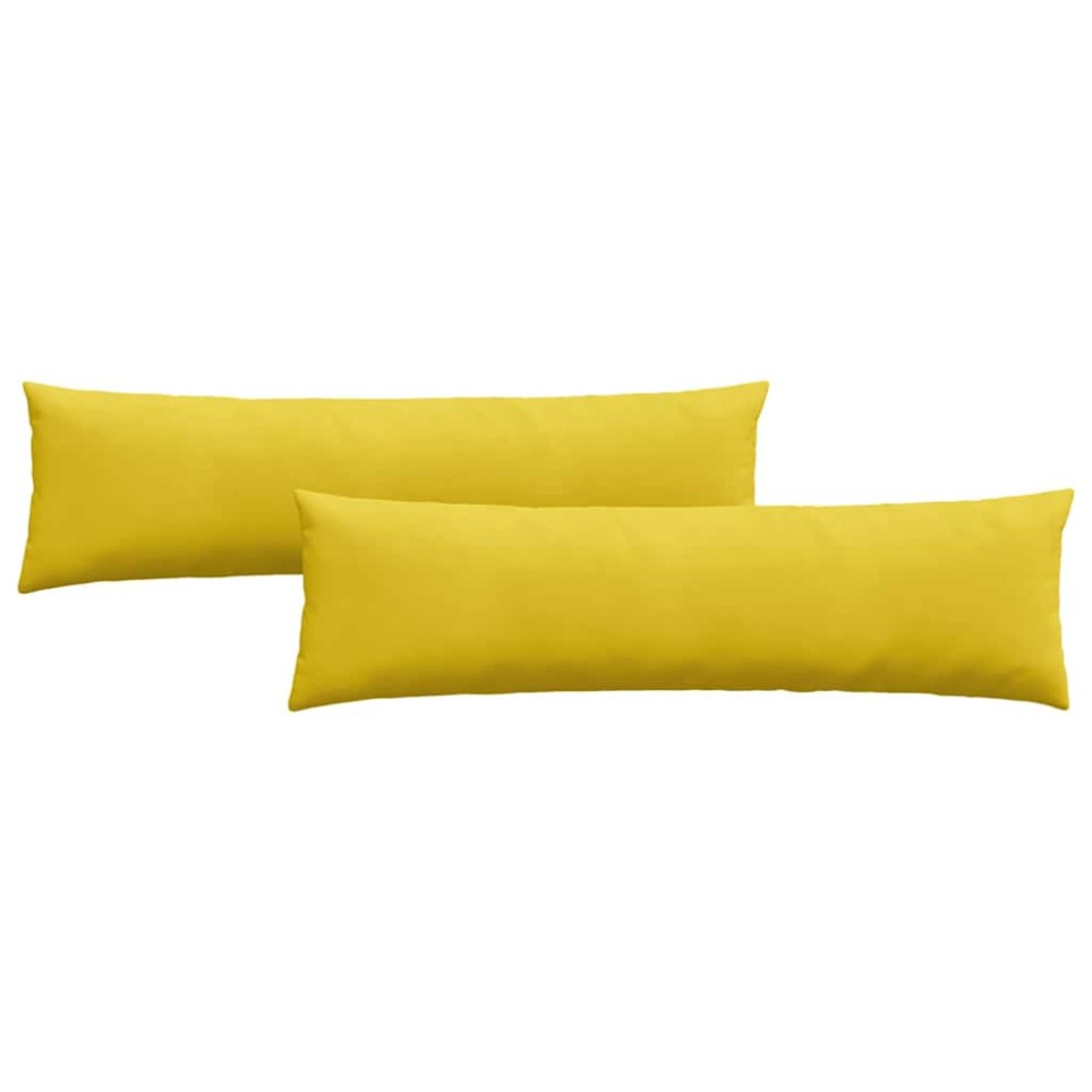 vidaXL Μαξιλάρι Καναπέ 2 pcs Κίτρινο 145 x 40 εκ. Υφασμάτινο Κορντουρά