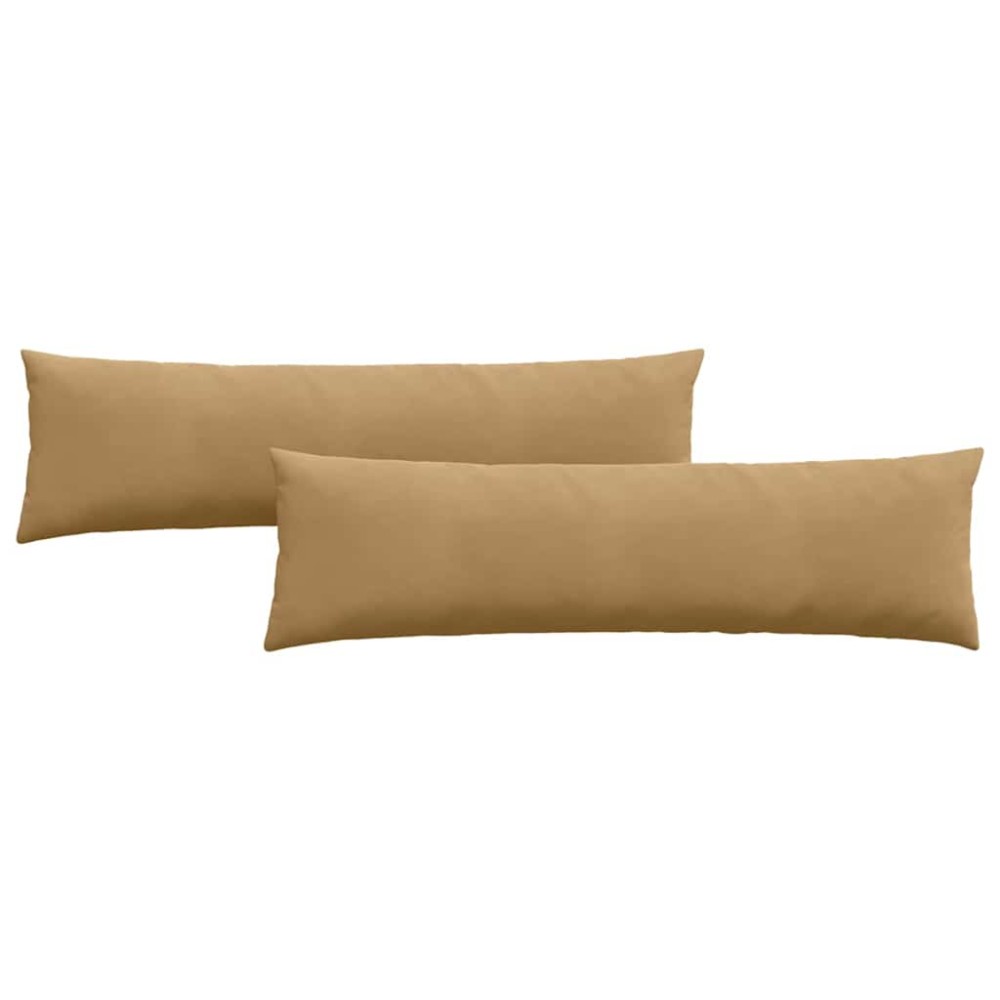 vidaXL Μαξιλάρι Καναπέ 2 pcs Καφέ 145 x 40 εκ. Υφασμάτινο Κορντουρά