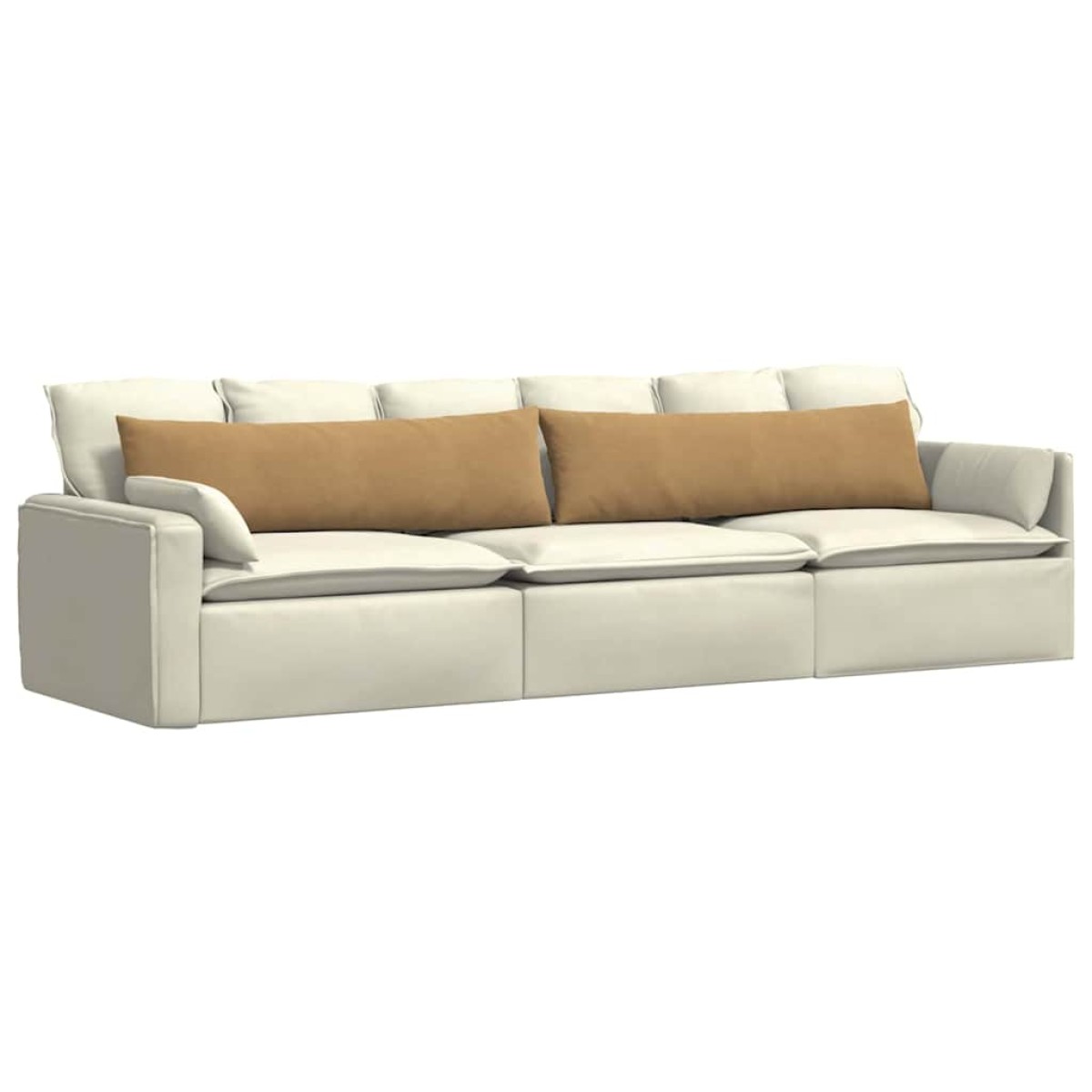 vidaXL Μαξιλάρι Καναπέ 2 pcs Καφέ 145 x 40 εκ. Υφασμάτινο Κορντουρά