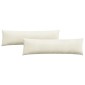 vidaXL Μαξιλάρι Καναπέ 2 pcs Κρεμ 145 x 40 εκ. Υφασμάτινο Κορντουρά