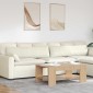 vidaXL Μαξιλάρι Καναπέ 2 pcs Κρεμ 145 x 40 εκ. Υφασμάτινο Κορντουρά