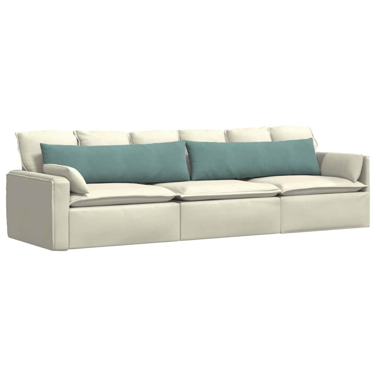 vidaXL Μαξιλάρι Καναπέ 2 pcs Θαλασσί 145 x 40 εκ. Υφασμάτινο Κορντουρά