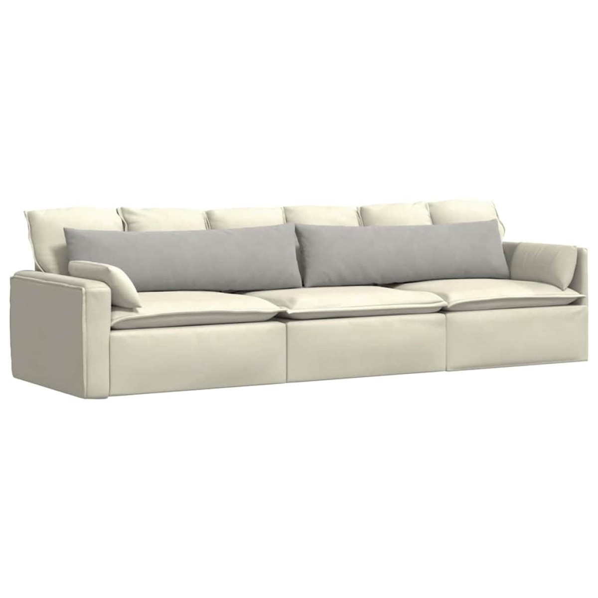 vidaXL Μαξιλάρι Καναπέ 2 pcs Ανοιχτό γκρι 145 x 40 εκ. ύφασμα