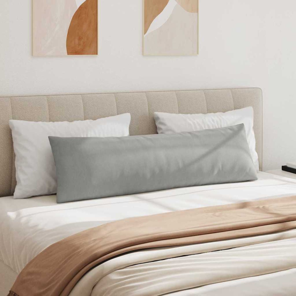 vidaXL Μαξιλάρι Καναπέ 2 pcs Ανοιχτό γκρι 145 x 40 εκ. ύφασμα