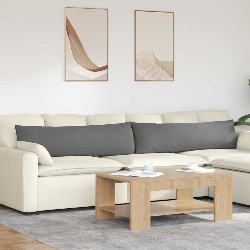 vidaXL Μαξιλάρι Καναπέ 2 pcs Σκούρο Γκρι 145 x 40 εκ. ύφασμα