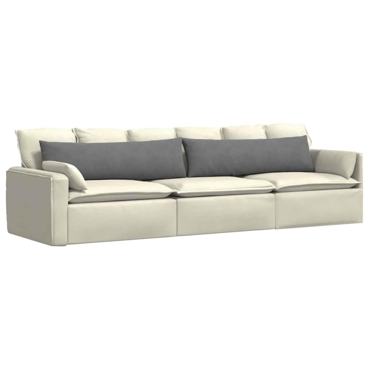 vidaXL Μαξιλάρι Καναπέ 2 pcs Σκούρο Γκρι 145 x 40 εκ. ύφασμα