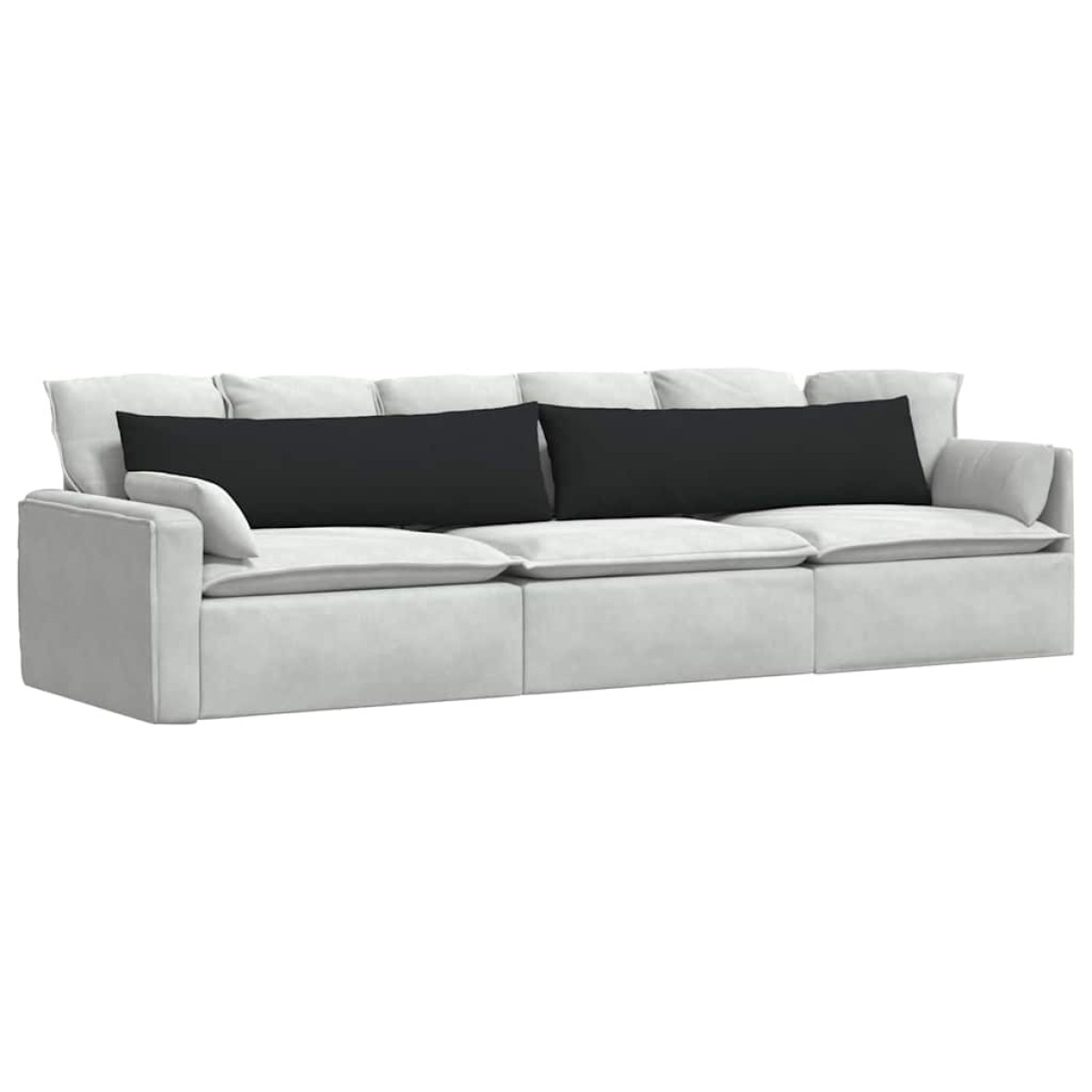 vidaXL Μαξιλάρι Καναπέ 2 pcs Μαύρο 145 x 40 εκ. ύφασμα