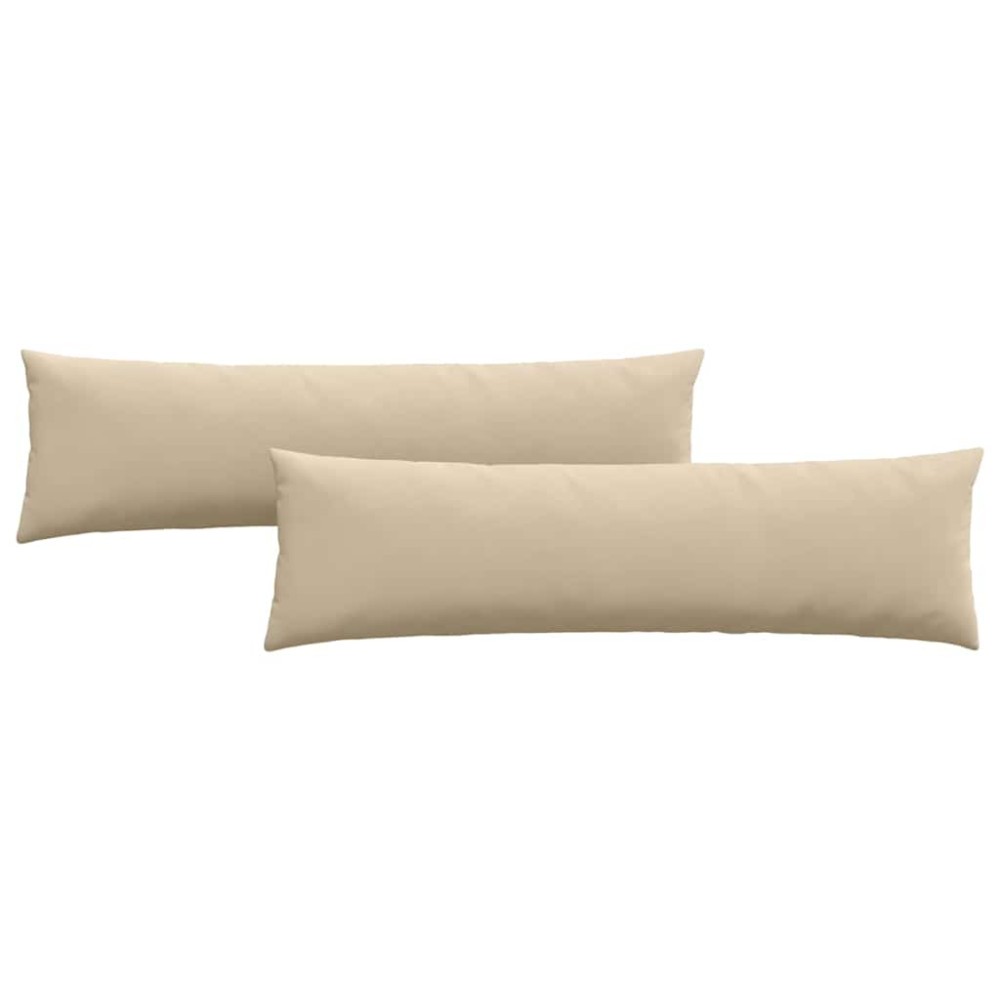 vidaXL Μαξιλάρι Καναπέ 2 pcs Κρεμ 145 x 40 εκ. ύφασμα
