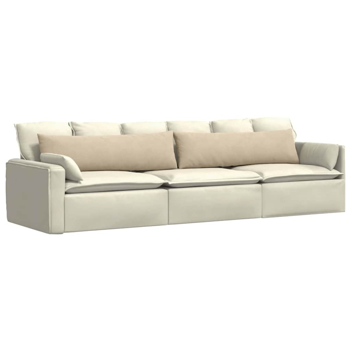 vidaXL Μαξιλάρι Καναπέ 2 pcs Κρεμ 145 x 40 εκ. ύφασμα