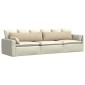vidaXL Μαξιλάρι Καναπέ 2 pcs Κρεμ 145 x 40 εκ. ύφασμα
