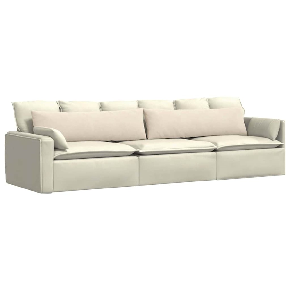 vidaXL Μαξιλάρι Καναπέ 2 pcs Μπεζ 145 x 40 εκ. ύφασμα