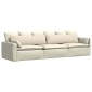 vidaXL Μαξιλάρι Καναπέ 2 pcs Μπεζ 145 x 40 εκ. ύφασμα