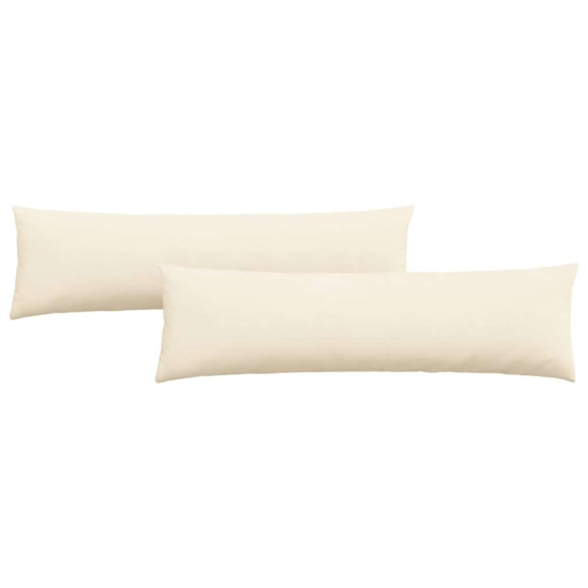 vidaXL Μαξιλάρι Καναπέ 2 pcs Κρεμ 145 x 40 εκ. Υφασμάτινο Κορντουρά