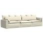 vidaXL Μαξιλάρι Καναπέ 2 pcs Κρεμ 145 x 40 εκ. Υφασμάτινο Κορντουρά