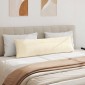vidaXL Μαξιλάρι Καναπέ 2 pcs Κρεμ 145 x 40 εκ. Υφασμάτινο Κορντουρά