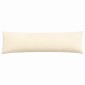 vidaXL Μαξιλάρι Καναπέ 2 pcs Κρεμ 145 x 40 εκ. Υφασμάτινο Κορντουρά