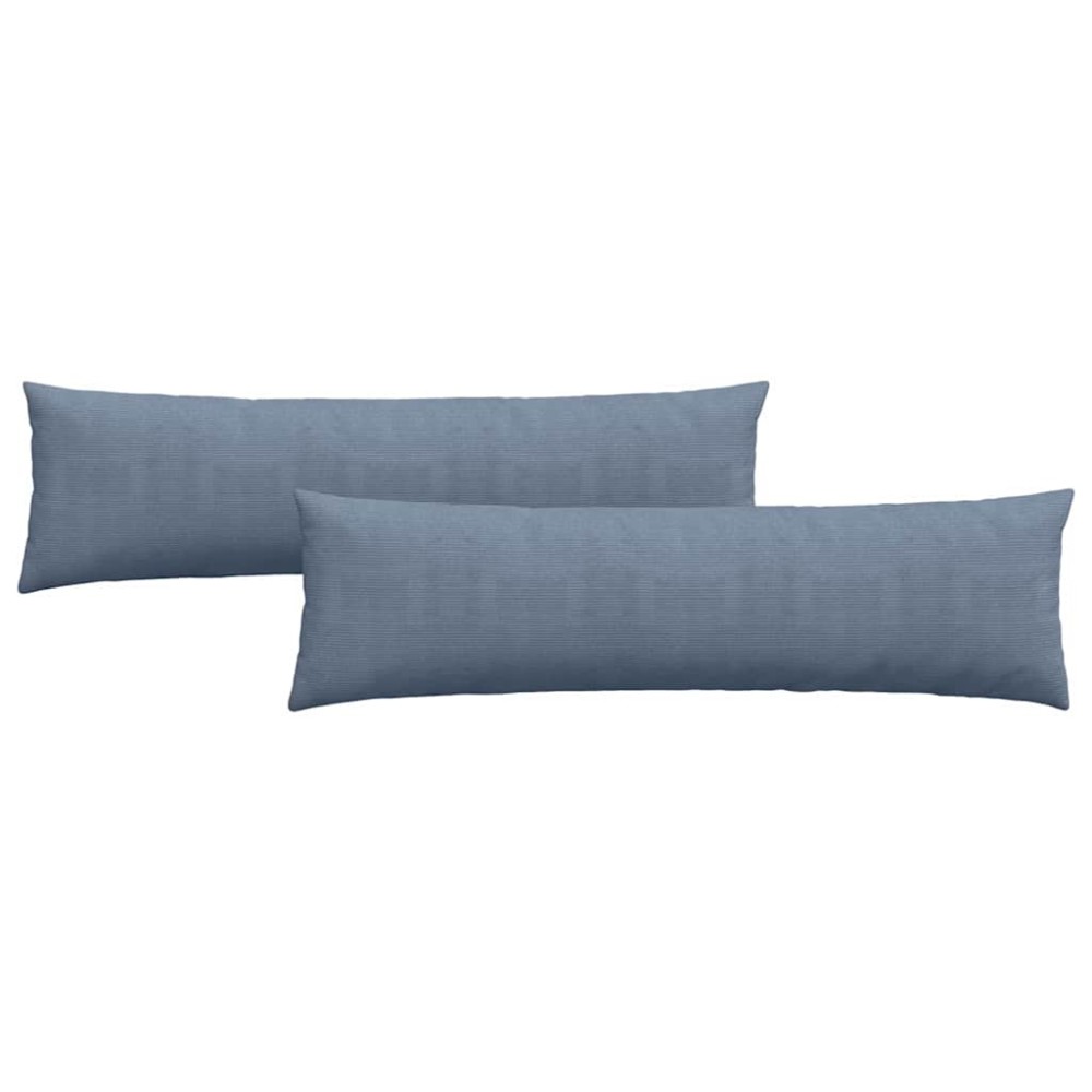 vidaXL Μαξιλάρι Καναπέ 2 pcs Μπλε 145 x 40 εκ. Υφασμάτινο Κορντουρά