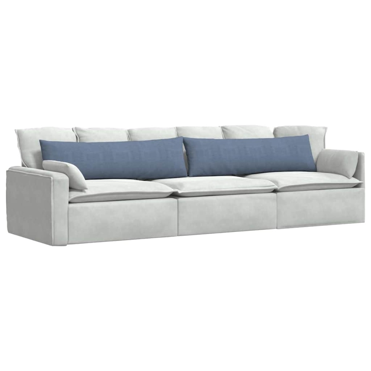 vidaXL Μαξιλάρι Καναπέ 2 pcs Μπλε 145 x 40 εκ. Υφασμάτινο Κορντουρά