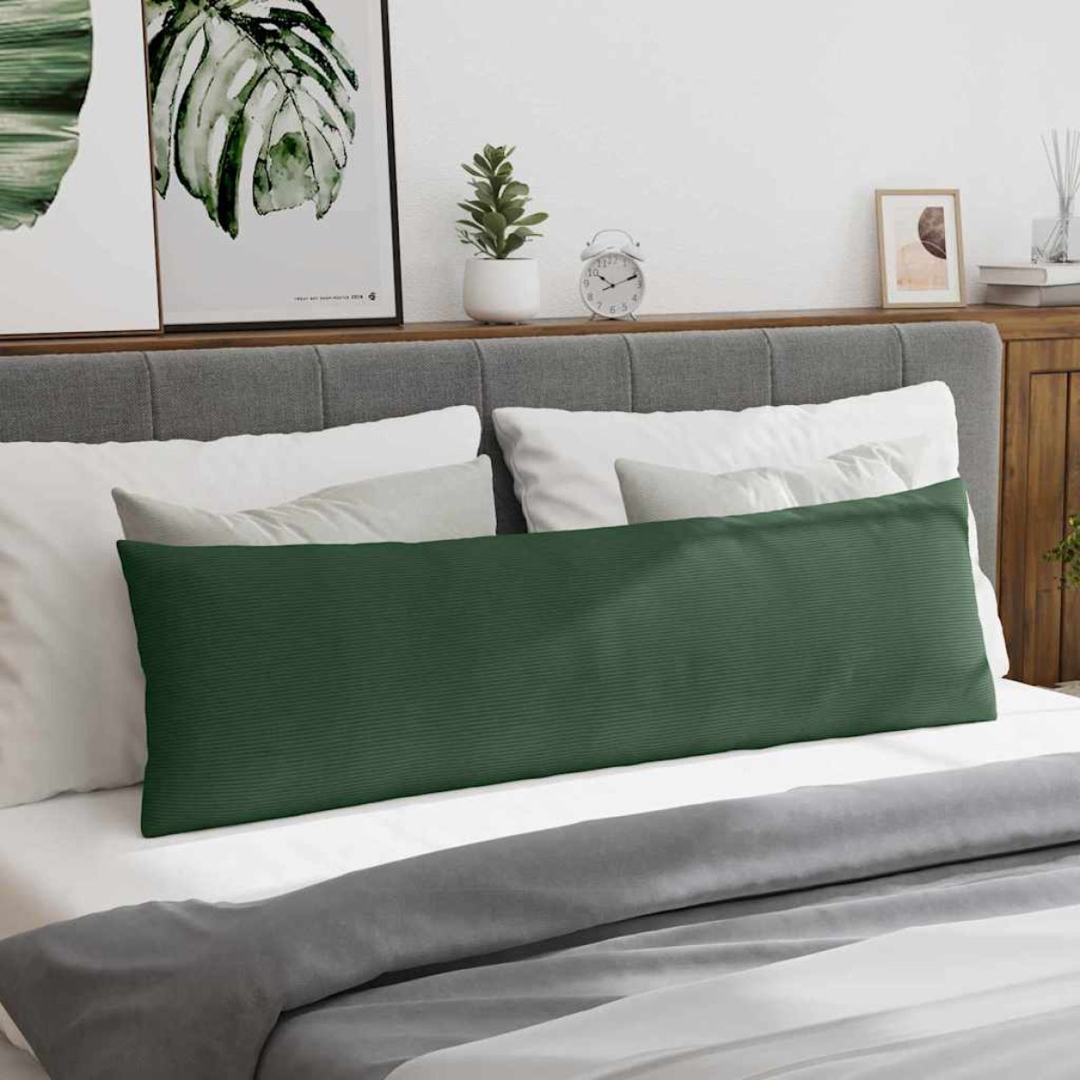 vidaXL Μαξιλάρι Καναπέ 2 pcs Σκούρο Πράσινο 145 x 40 εκ.