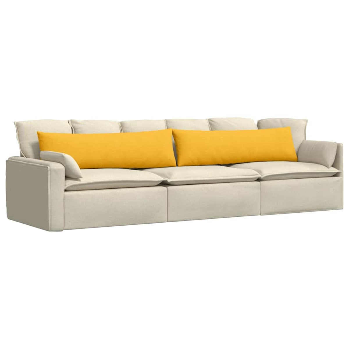 vidaXL Μαξιλάρι Καναπέ 2 pcs Απαλό Κίτρινο 145 x 40 εκ.