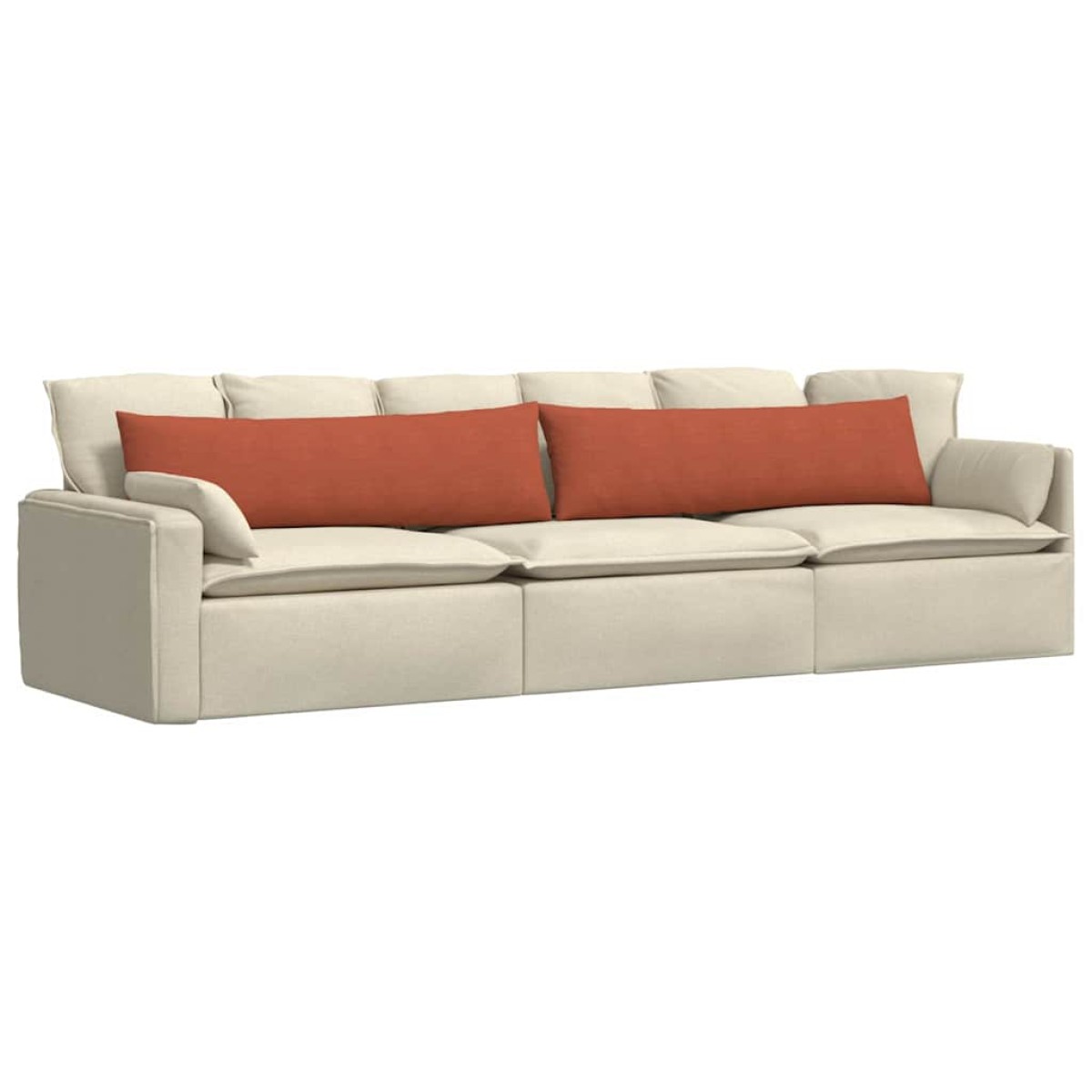 vidaXL Μαξιλάρι Καναπέ 2 pcs Κόκκινο Πορτοκαλί 145 x 40 εκ.