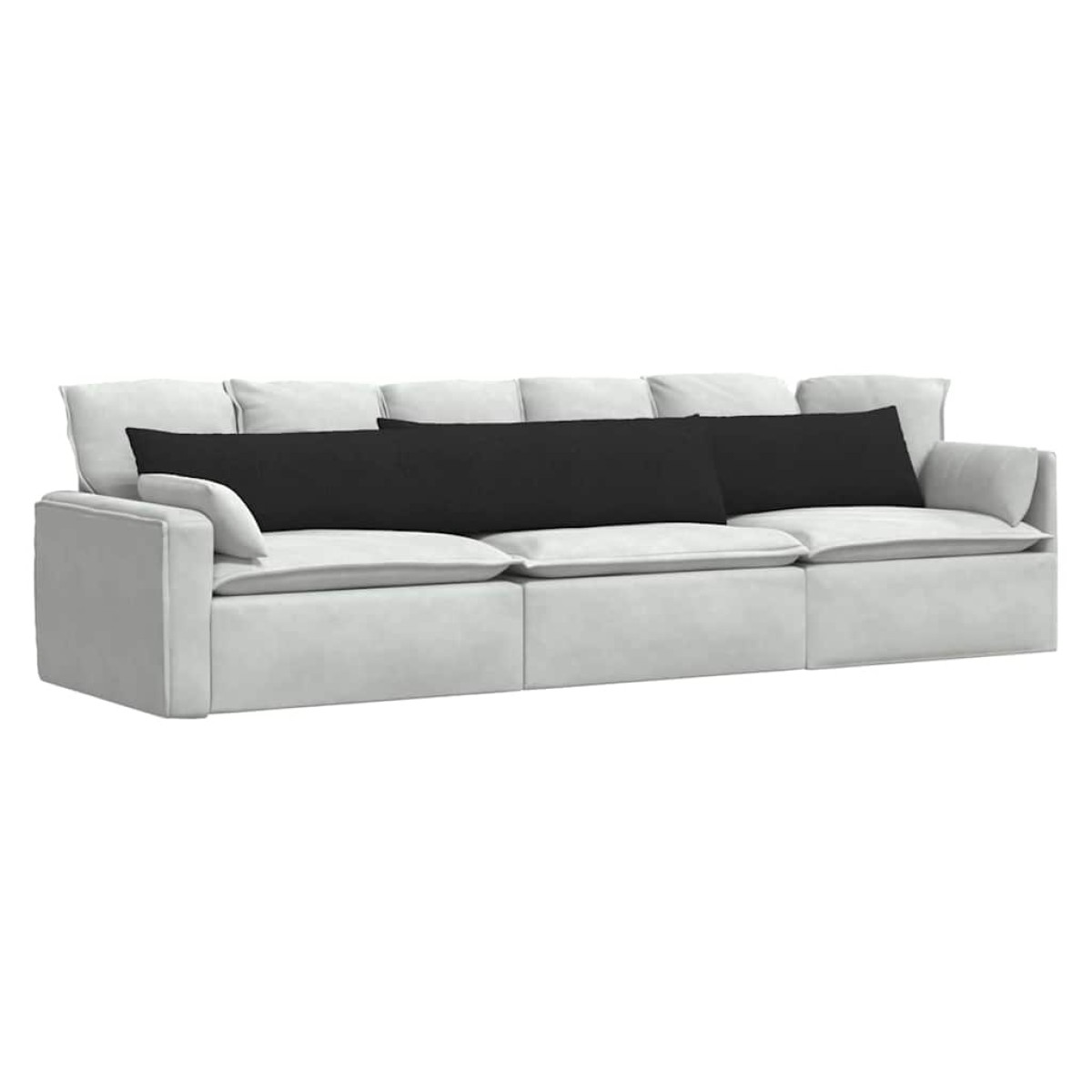 vidaXL Μαξιλάρι Καναπέ 2 τμχ. ύφασμα Μαύρο 200 x 40 εκ.