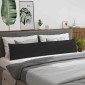 vidaXL Μαξιλάρι Καναπέ 2 τμχ. ύφασμα Μαύρο 200 x 40 εκ.