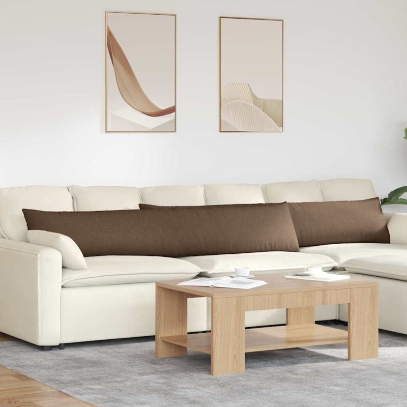 vidaXL Μαξιλάρι Καναπέ 2 τμχ. ύφασμα Καφέ 200 x 40 εκ.
