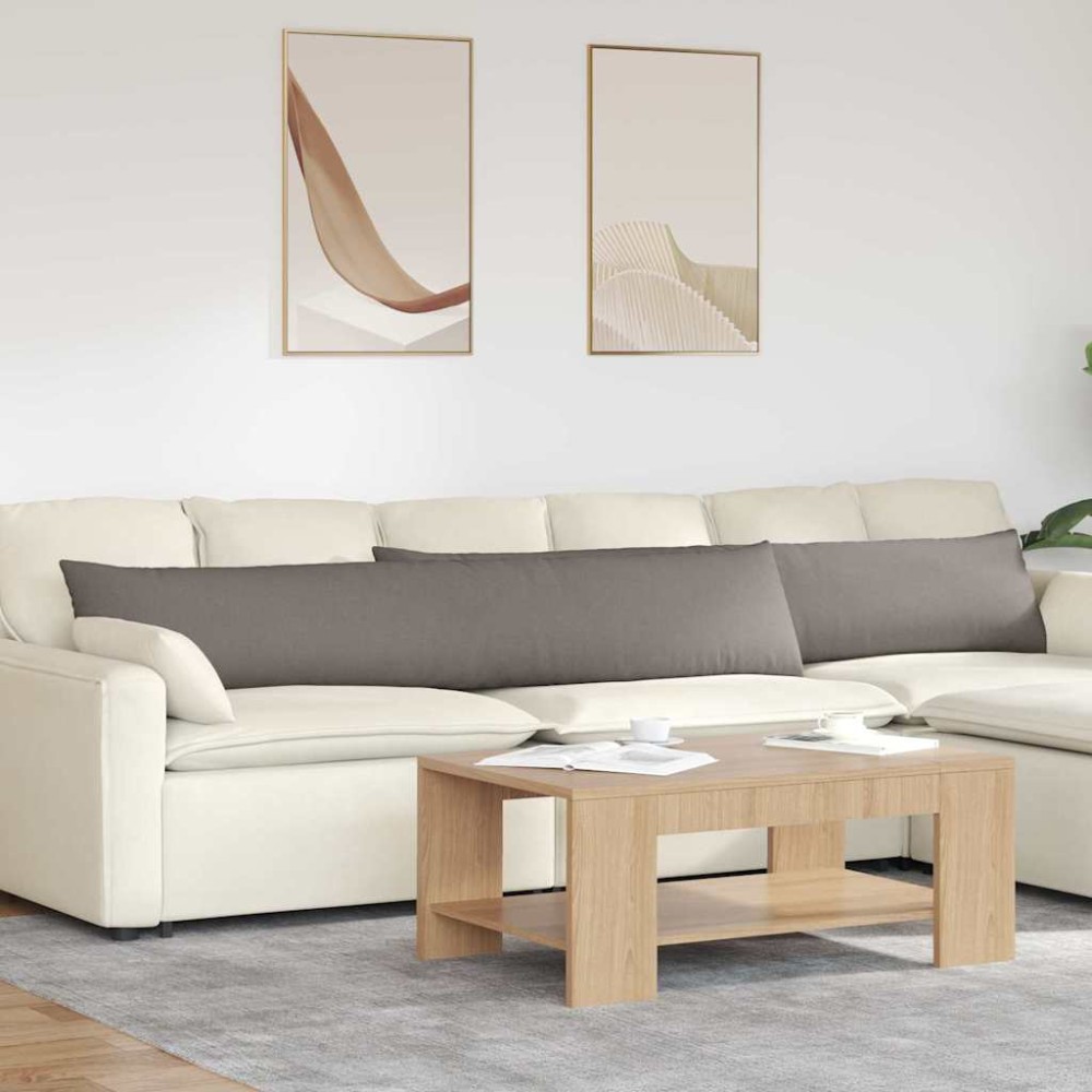 vidaXL Μαξιλάρι Καναπέ 2 τμχ. ύφασμα Taupe 200 x 40 εκ.