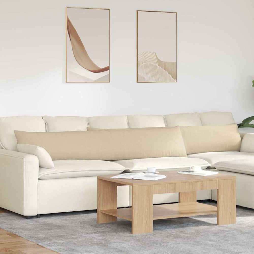 vidaXL Μαξιλάρι Καναπέ 2 τμχ. ύφασμα Κρεμ 200 x 40 εκ.