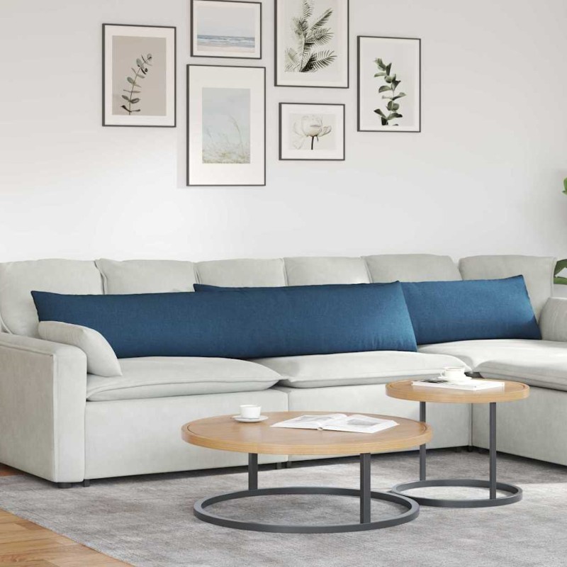 vidaXL Μαξιλάρι Καναπέ 2 τμχ. ύφασμα Μπλε 200 x 40 εκ.