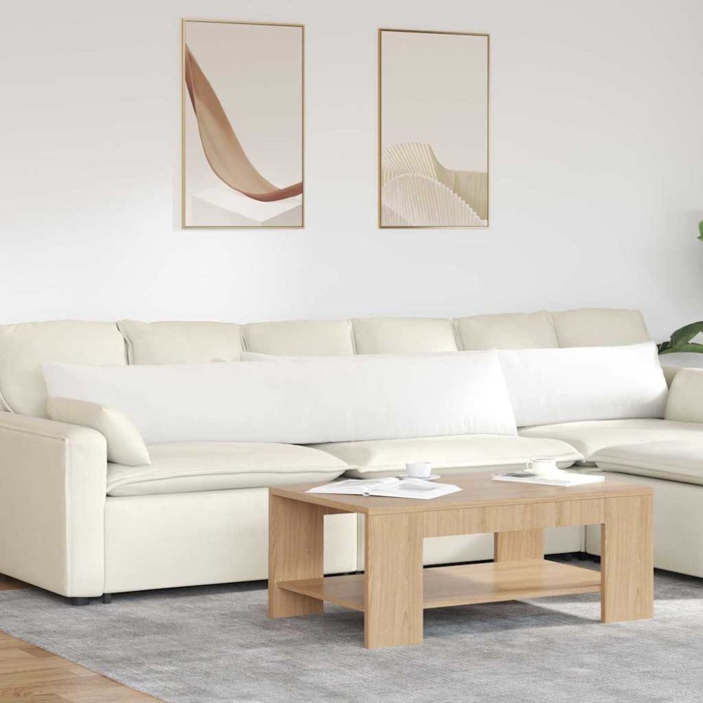 vidaXL Μαξιλάρι Καναπέ 2 τμχ. ύφασμα Λευκό 200 x 40 εκ.