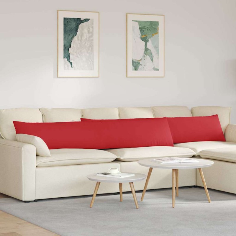 vidaXL Μαξιλάρι Καναπέ 2 τμχ. ύφασμα Κόκκινο 200 x 40 εκ.