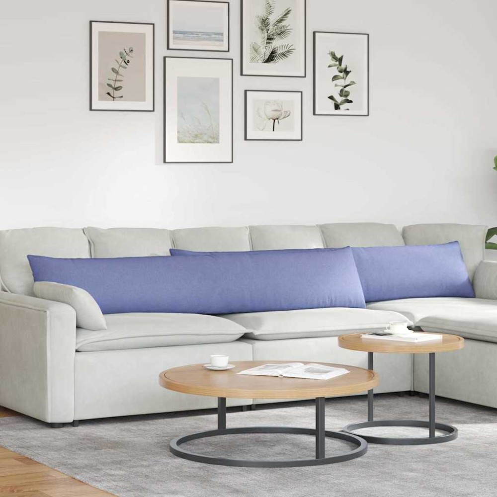 vidaXL Μαξιλάρι Καναπέ 2 τμχ. ύφασμα Μπλε τζην 200 x 40 εκ.