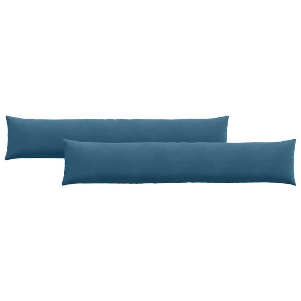 vidaXL Μαξιλάρι Καναπέ 2 pcs Μπλε 200 x 40 εκ. Υφασμάτινο Κορντουρά