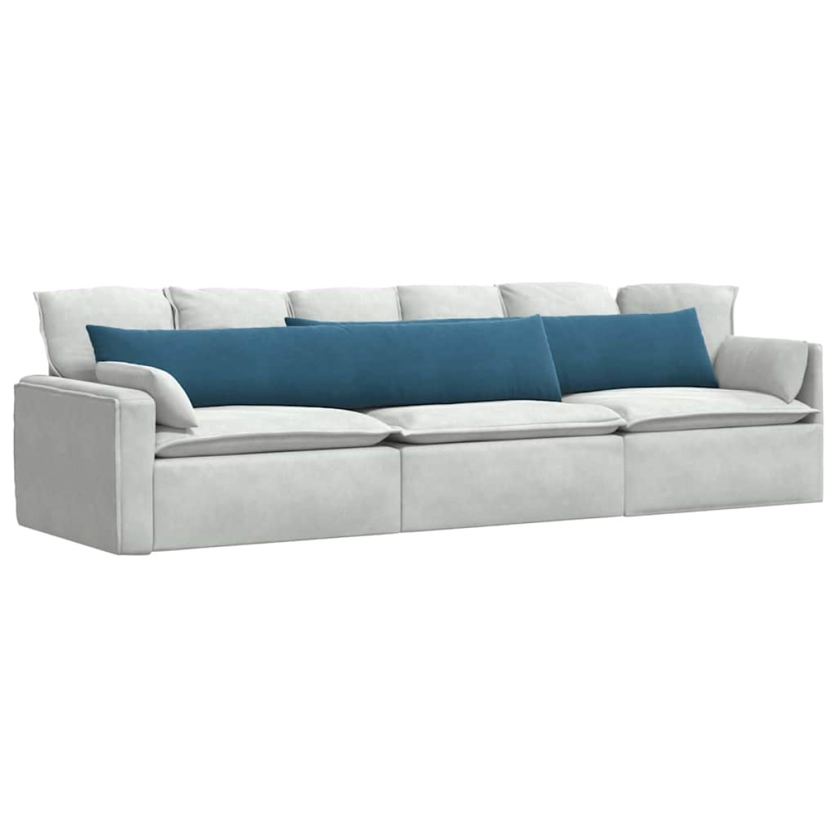 vidaXL Μαξιλάρι Καναπέ 2 pcs Μπλε 200 x 40 εκ. Υφασμάτινο Κορντουρά
