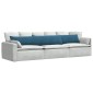 vidaXL Μαξιλάρι Καναπέ 2 pcs Μπλε 200 x 40 εκ. Υφασμάτινο Κορντουρά