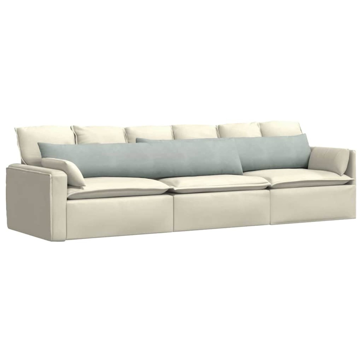 vidaXL Μαξιλάρι Καναπέ 2 pcs Ανοιχτό γκρι 200 x 40 εκ.