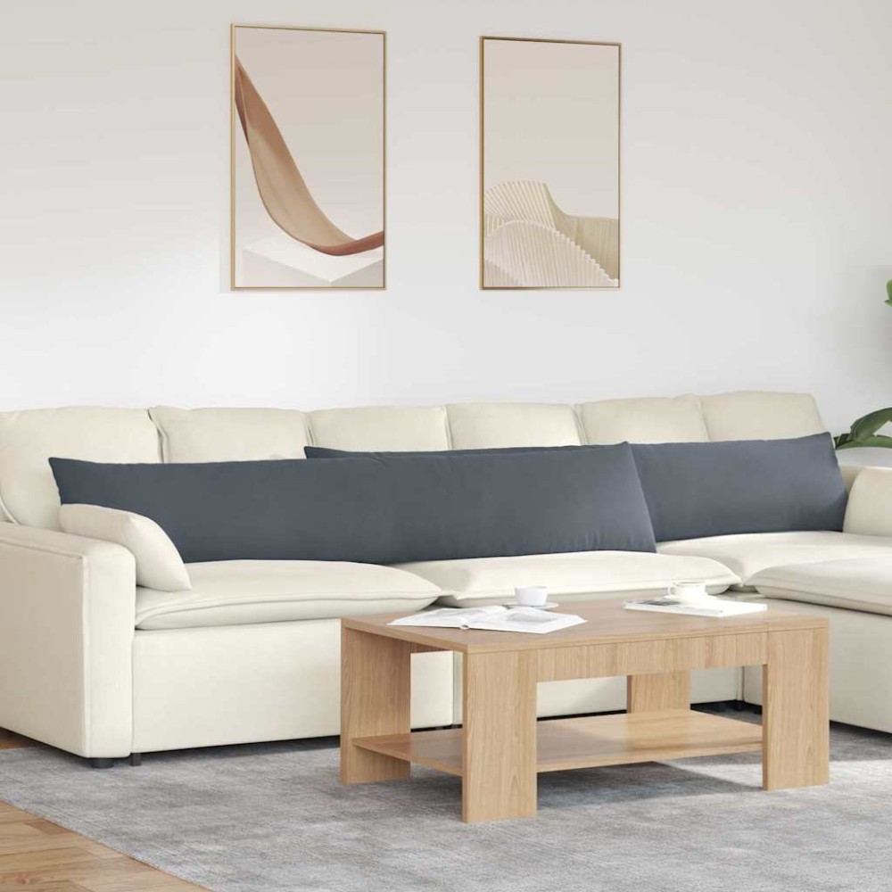 vidaXL Μαξιλάρι Καναπέ 2 pcs Σκούρο Γκρι 200 x 40 εκ.